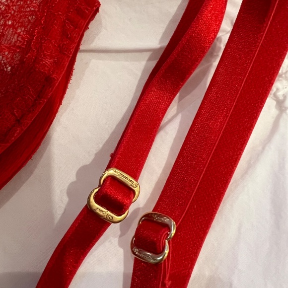 Agent Provacteur Red Lace High Neck Size 2 Bra - Picture 4 of 7